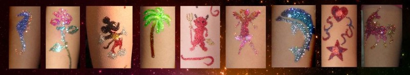 Glitzer-Tattoos-Beispiele-Glittertattoo Glitzer-Tattoos-Beispiele-Glittertattoo