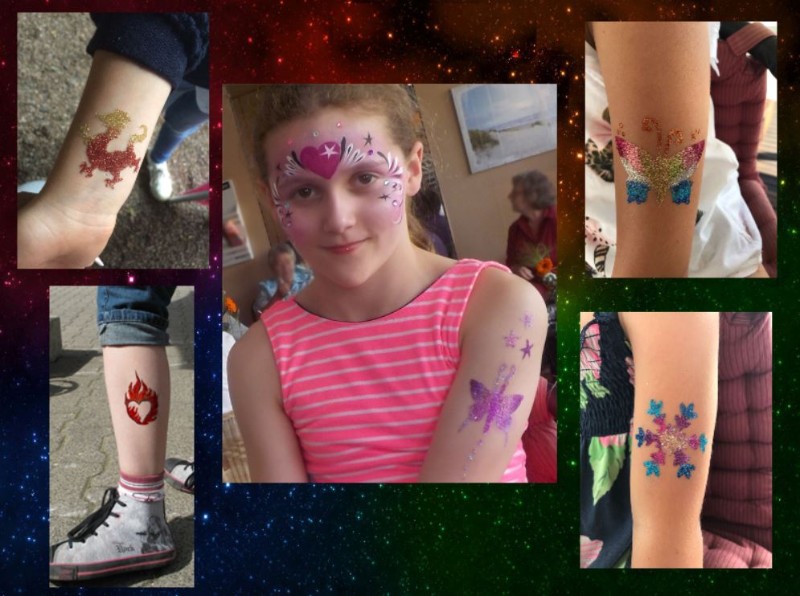 Tattoo-Glitzertattoo-Glittertattoo, Tattodeko-Kindertattoo-Frankfurt