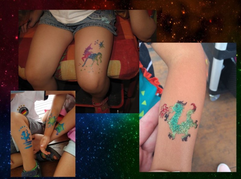 Tattoo-Glitzertattoo-Glittertattoo, Tattodeko-Kindertattoos-Worms