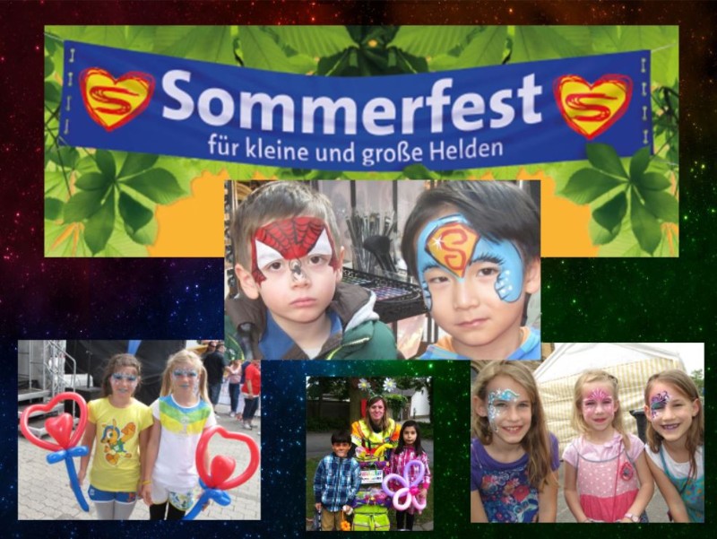 Kinderschminken-Ballonfiguren-Sommerfest-feiern Kinderschminken-Ballonfiguren-Sommerfest-feiern