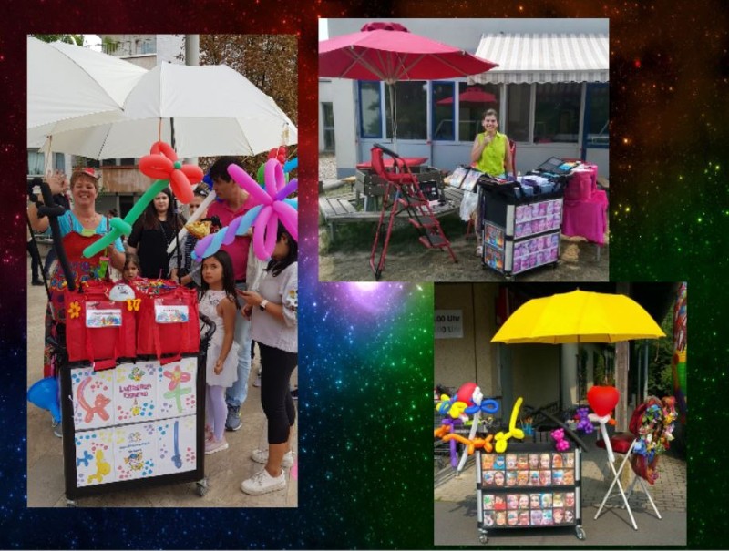 Kinderschminken-Sommerfest-Sonnenschirm Kinderschminken-Sommerfest-Sonnenschirm